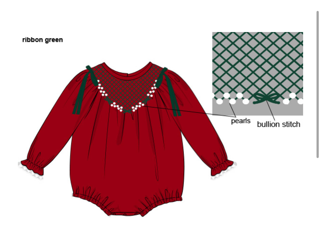 Heirloom Holiday Smocked Bubble