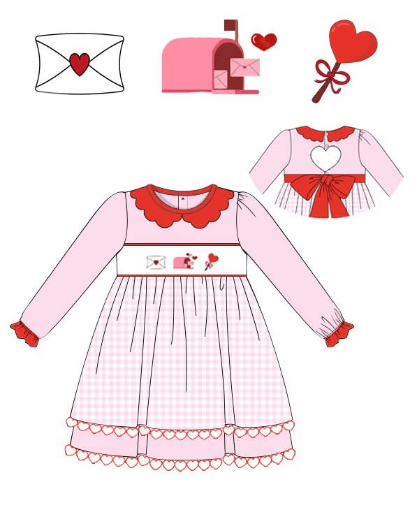 smocked valentines dress Dear Valentine Dress – Smocked by Winnie and Kai